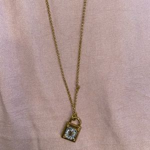 Juicy Couture gold necklace with locket charm